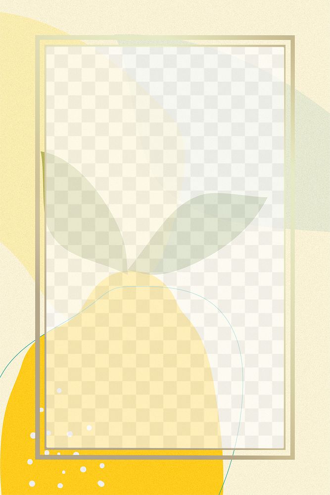 Yellow rectangle frame png design space
