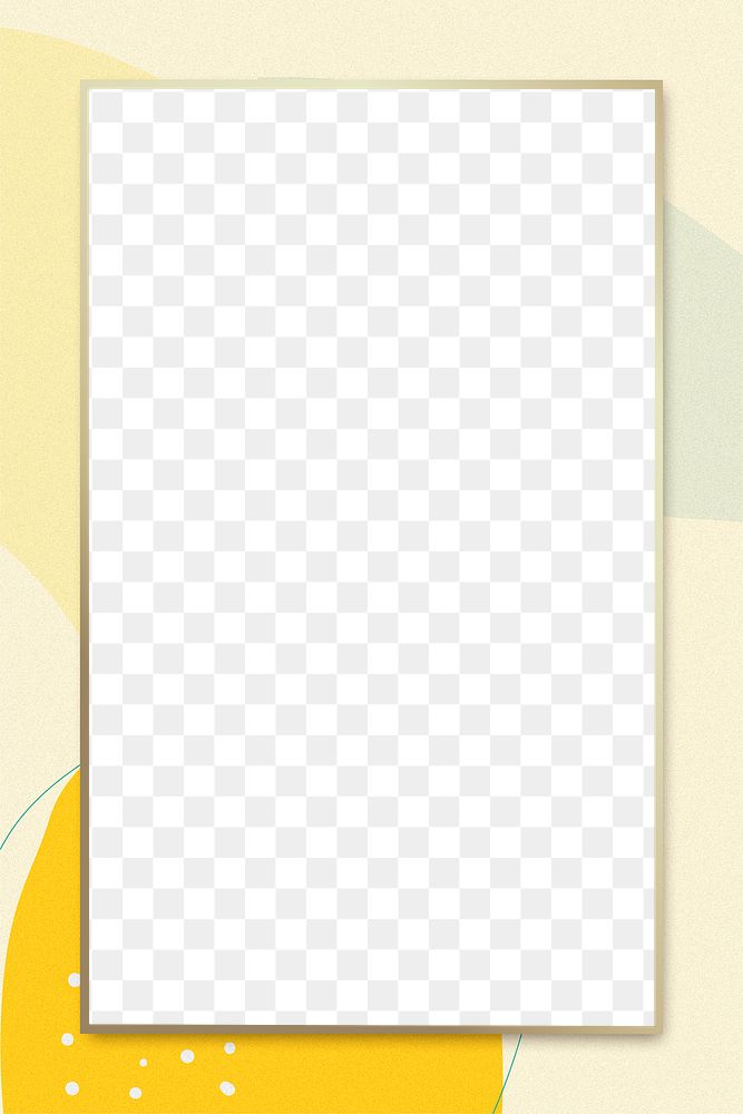 Yellow lemon png rectangle frame design space