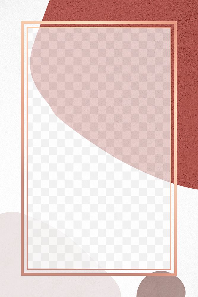Red png frame on retro pattern background