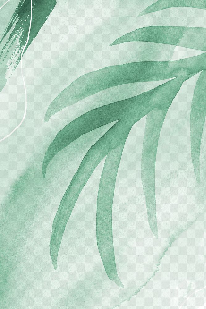 Green watercolor Memphis patterned background design element