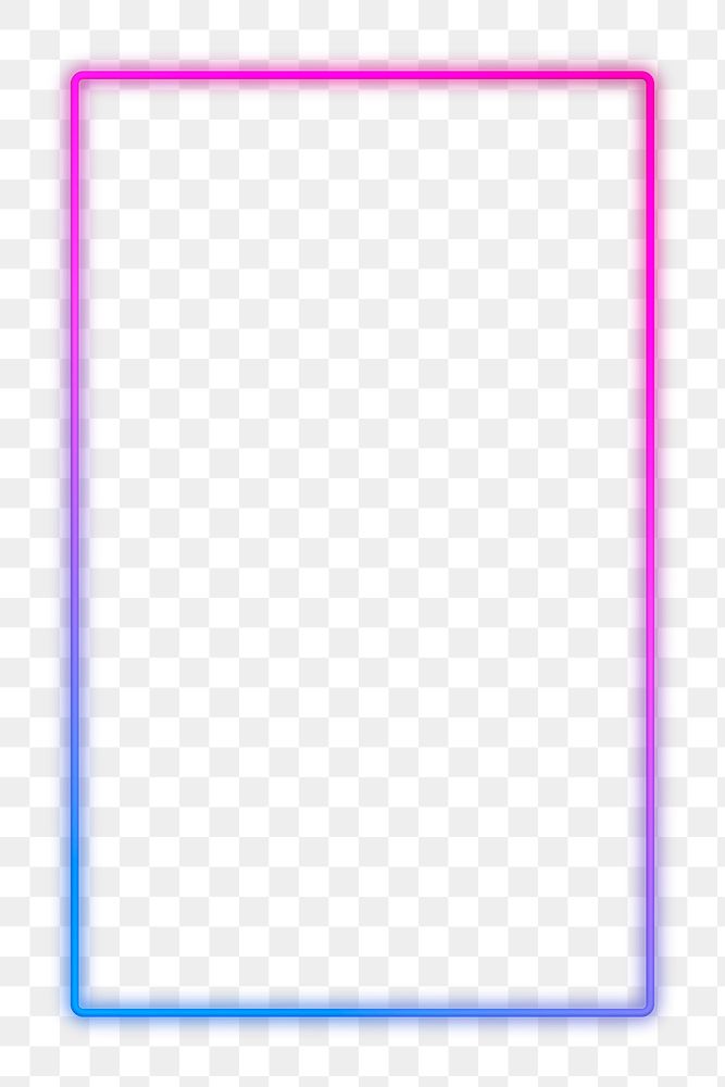 Pink and  blue neon frame design element