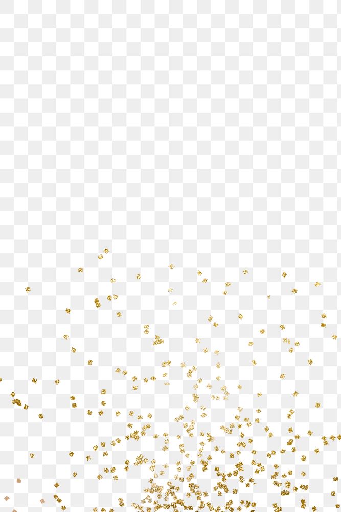 Shimmering gold confetti design element 