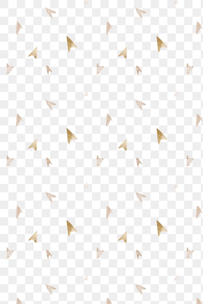 Shimmering gold arrows pattern design element 