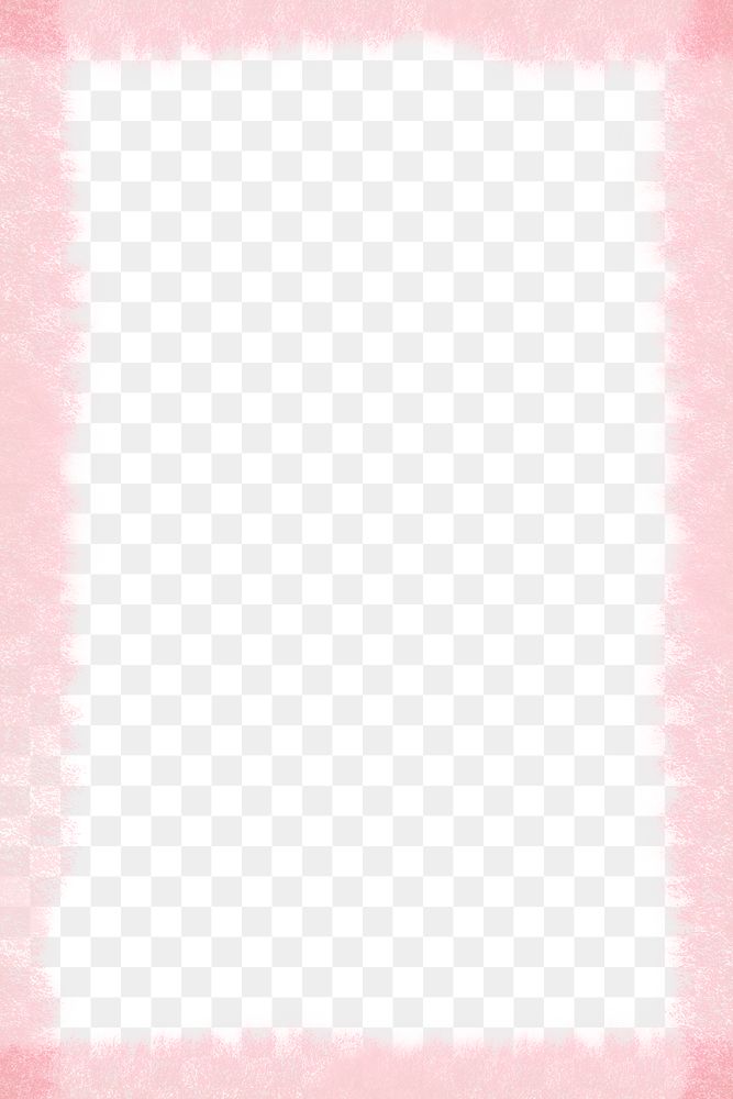 Rectangle pink brush stroke frame design element