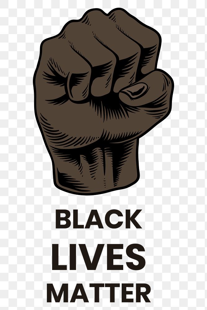 Raised fist for the black lives matter movement social template 