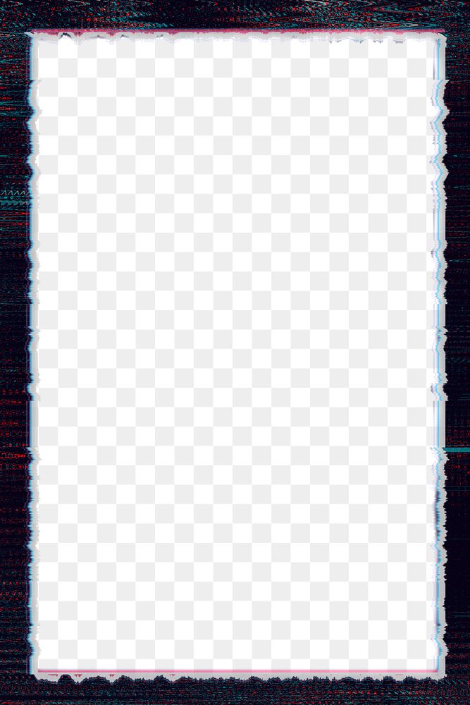 Rectangle frame png glitch effect