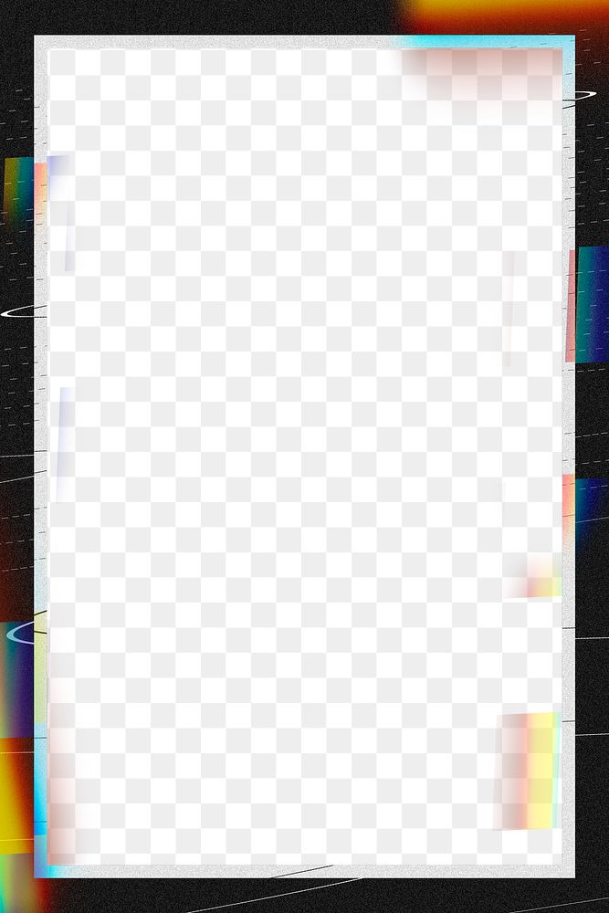 Rectangle frame png glitch effect