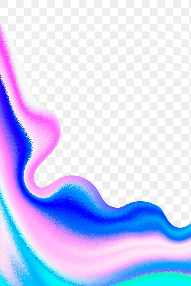 Colorful holographic fluid art design element