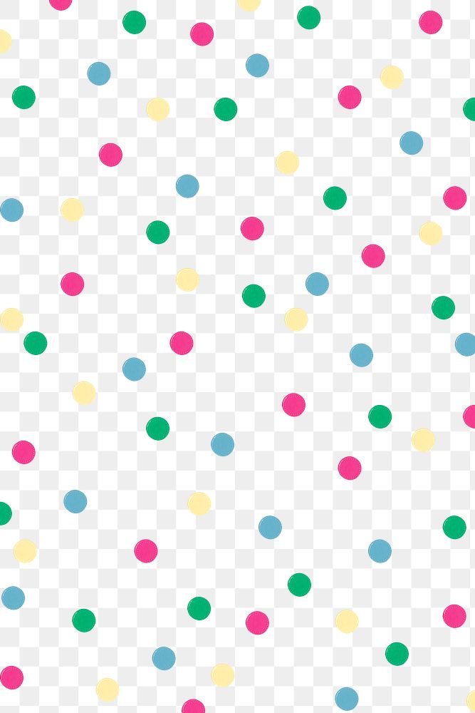 Colorful polka dot patterned background design element 
