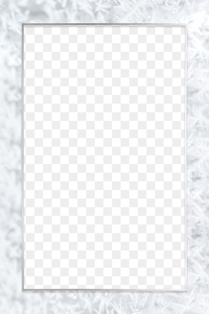 Frosty white christmas frame png