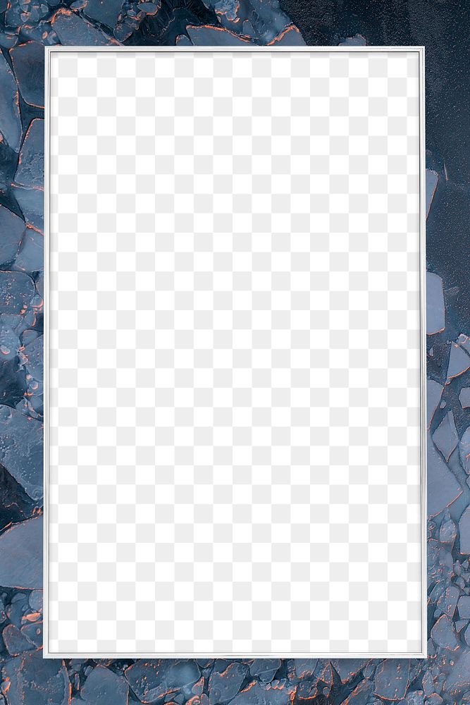 Png icy sea frame transparent background