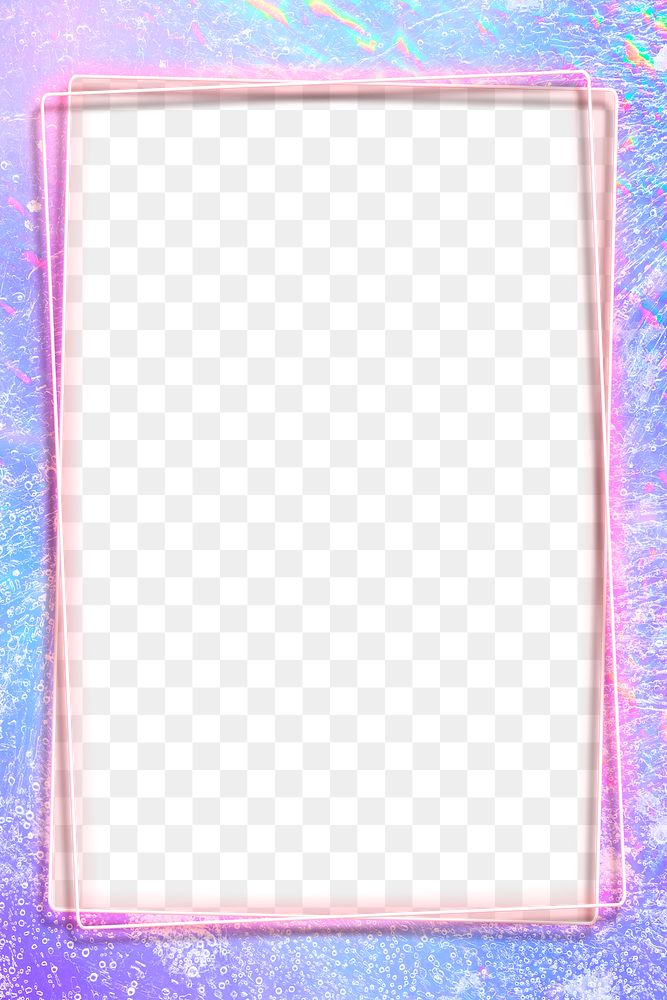 Glowing neon png plastic texture holographic gradient
