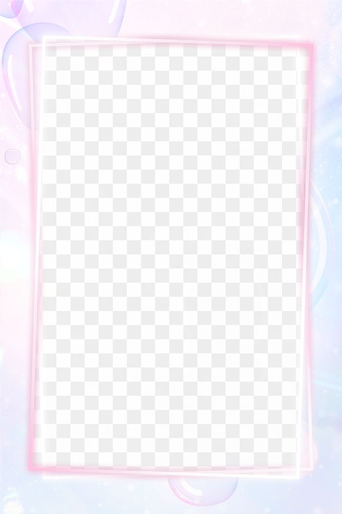 Holographic bubble frame png background