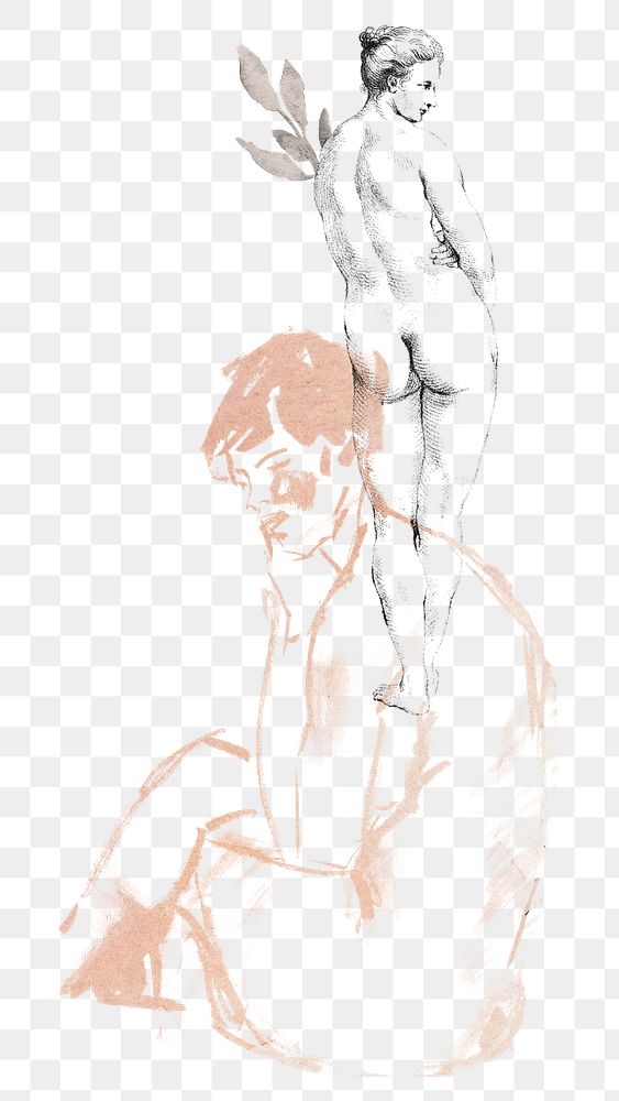 Woman nude drawing png mobile phone wallpaper