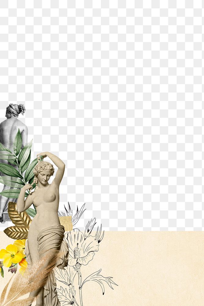 Retro lady nude png background illustration