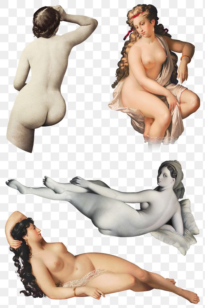 Mixed media women nude png