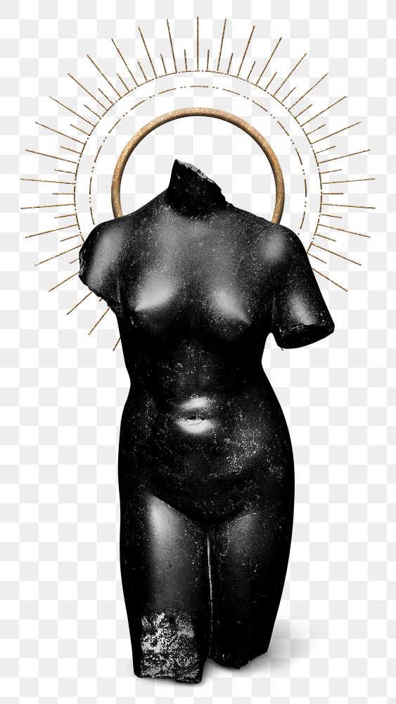 Woman nude png black sculpture