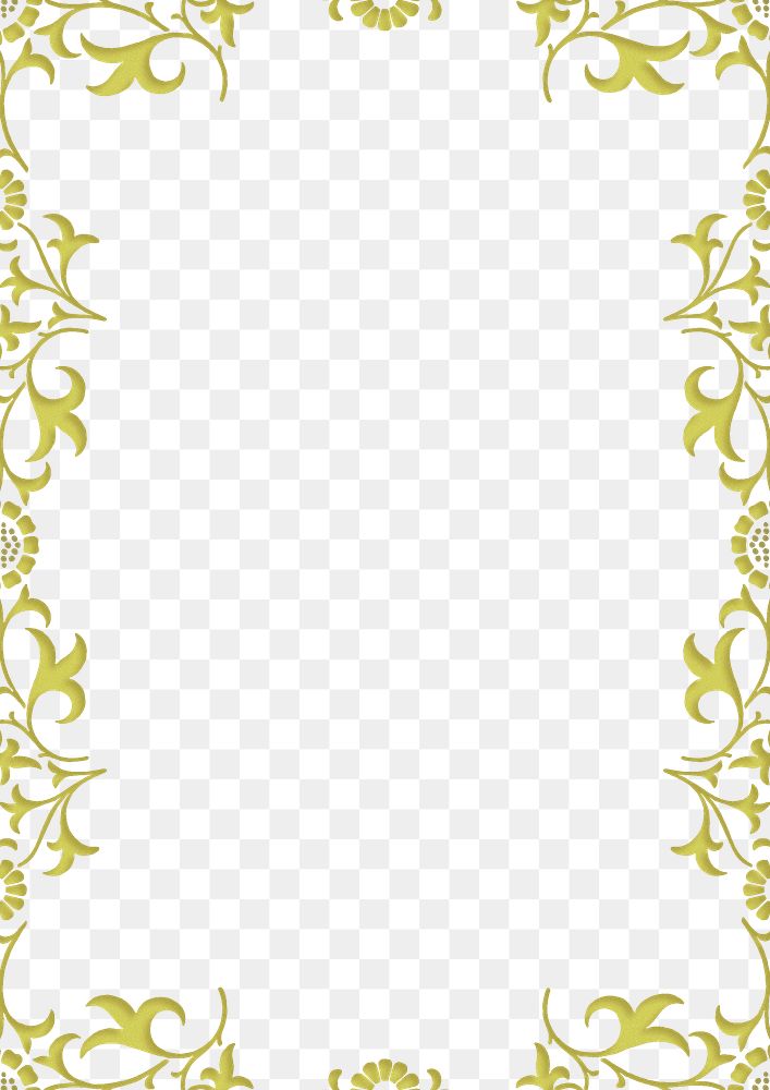 PNG leaves ornament siframe pattern inspired by William Morris