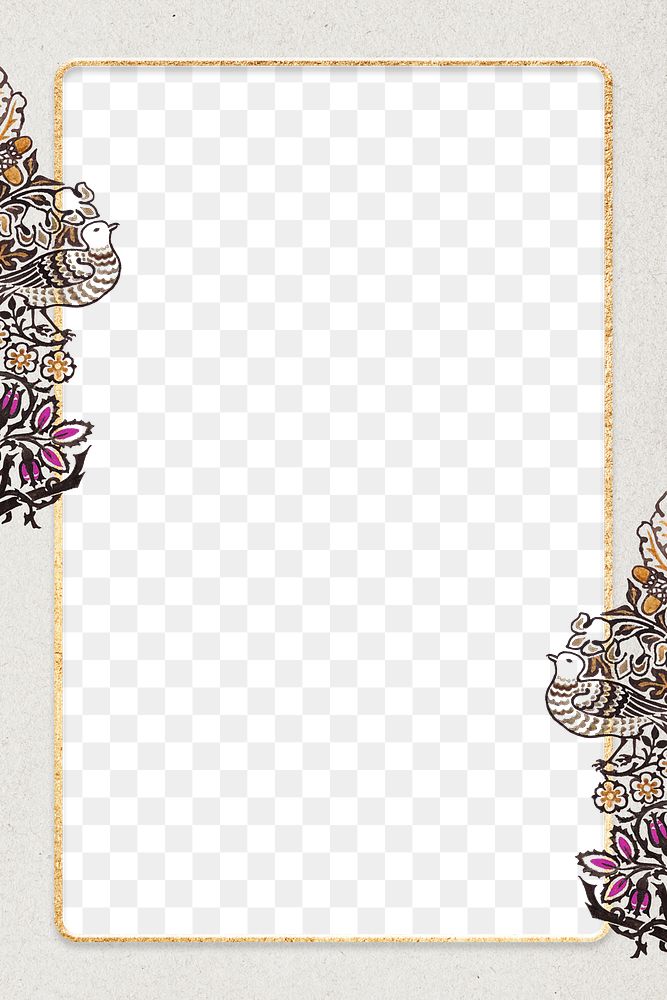 Leaves png ornamental border frame pattern