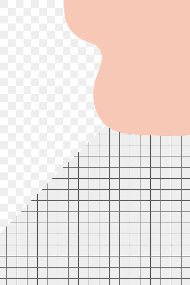 Peach png white grid pattern transparent background