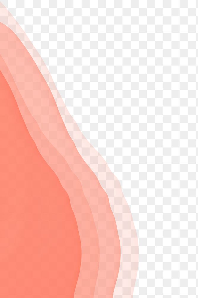 Abstract coral orange pastel png