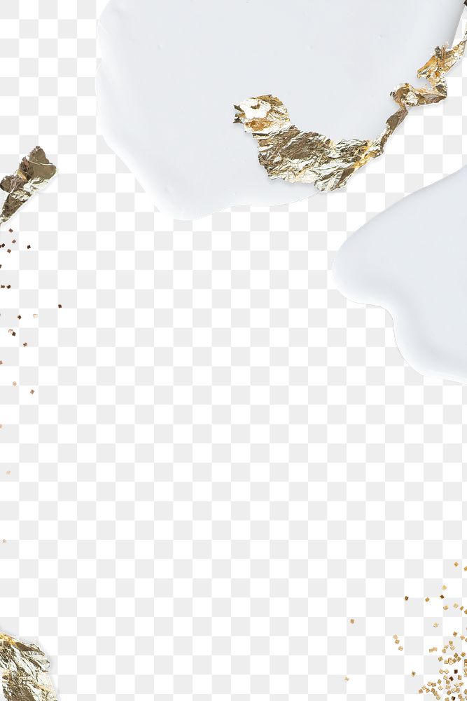 Gold leaf on gray paint png element
