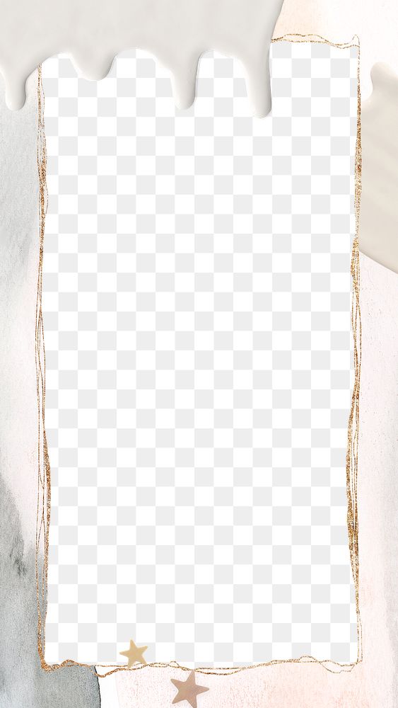 Gold earth tone png frame