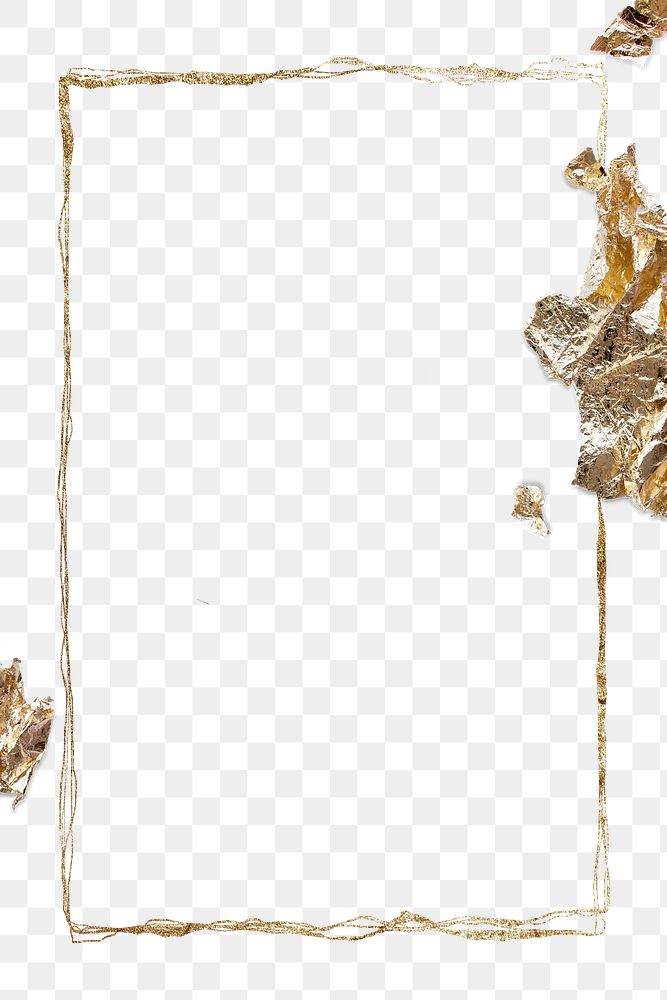Png gold luxury glitter frame