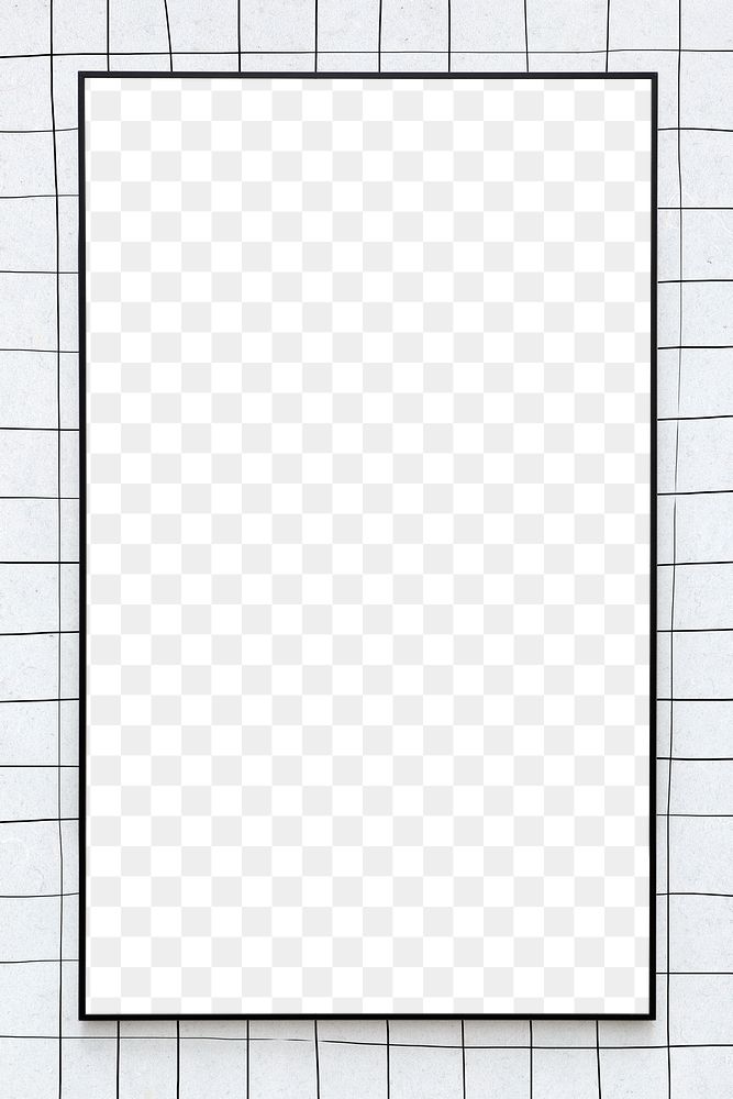 Png gray grid frame transparent background