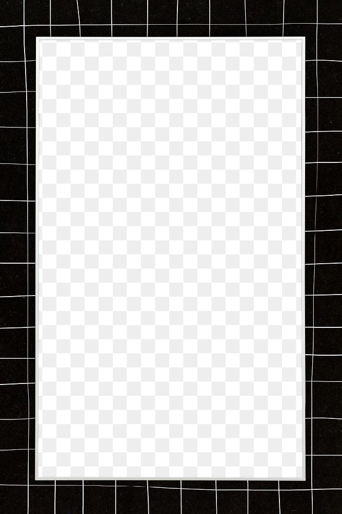 Png white grid frame transparent background