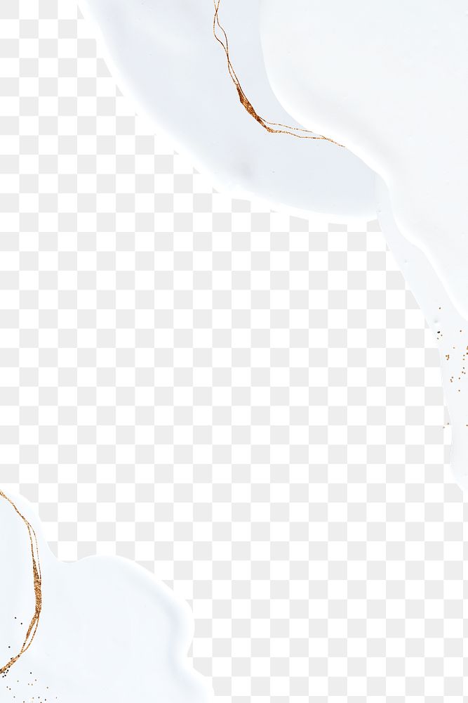 White paint with gold glitter png transparent