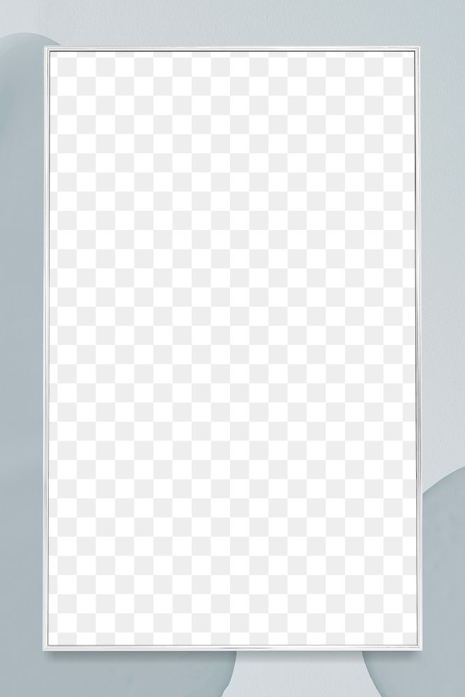 Abstract blue frame png transparent background