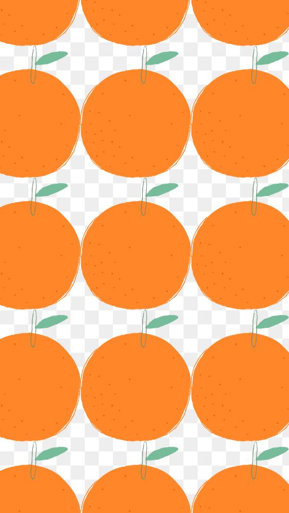 Png  orange fruit pattern transparent background