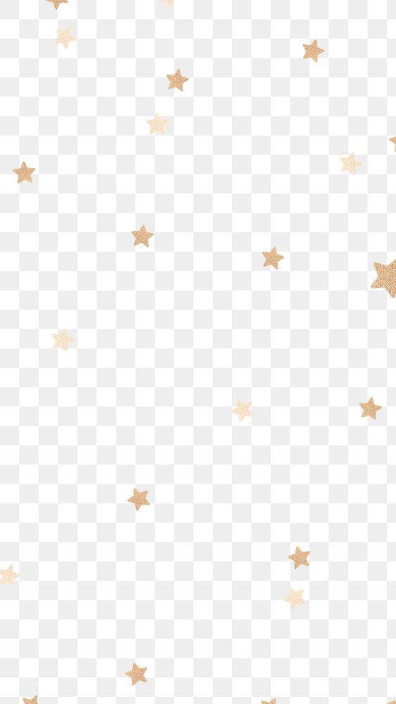 Golden png stars glitter pattern for kids