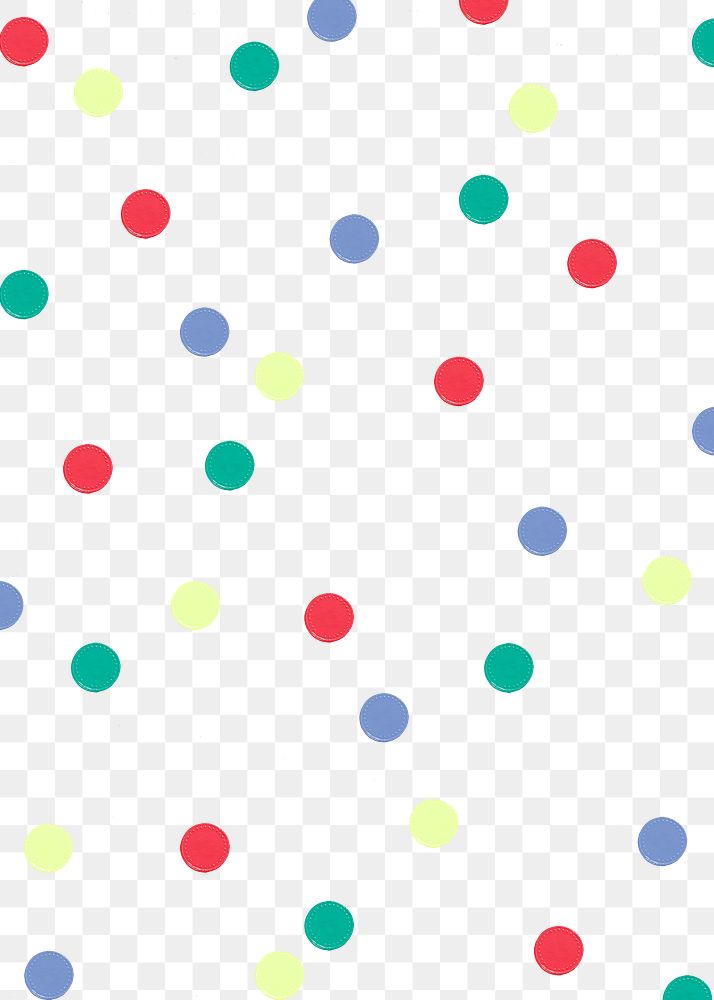 Multicolor png cute polka dot pattern
