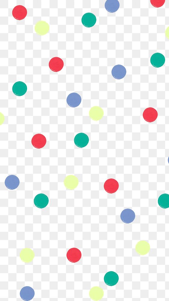Polka dot colorful png cute pattern for kids