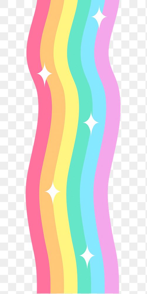 Rainbow png glittery colorful cartoon