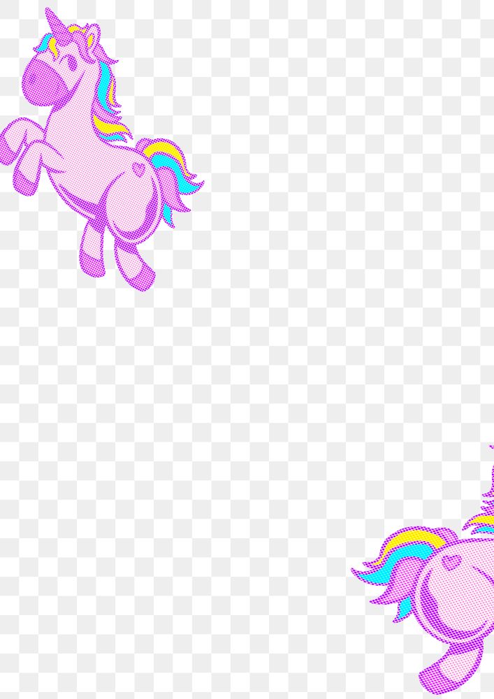 Unicorn purple png colorful aesthetic pattern