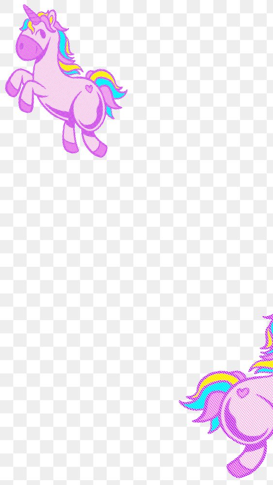 Dreamy unicorn purple png pattern for kids