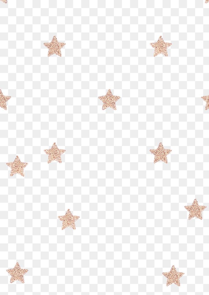 Png rose gold glittery stars pattern banner