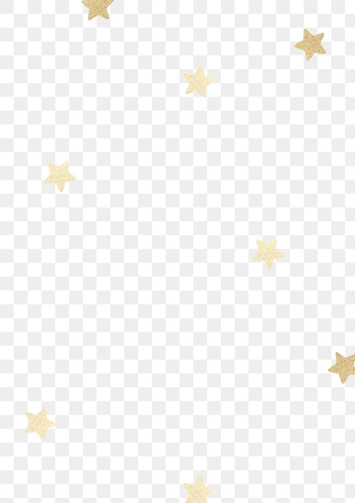Png golden metallic stars pattern