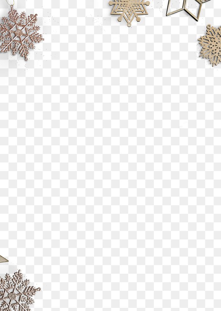 Snowflake pattern frame png Christmas background design space