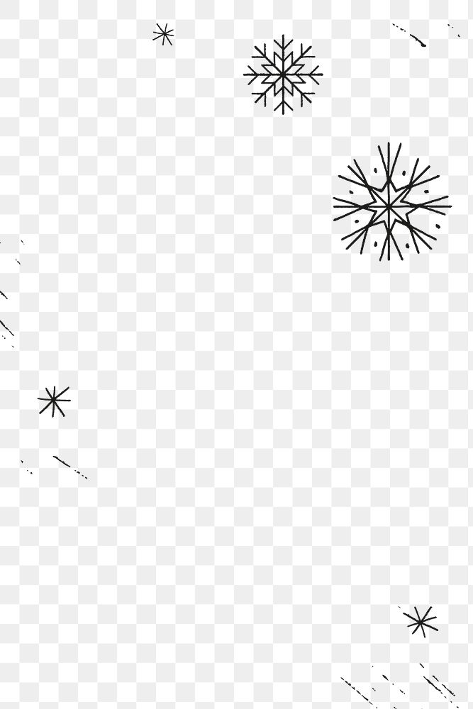 Snowflake pattern frame png Christmas background design space