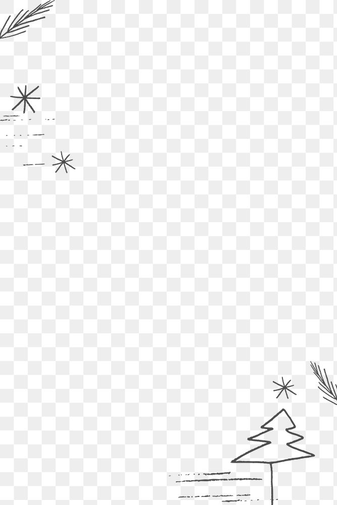 Christmas tree patterned frame png festive background
