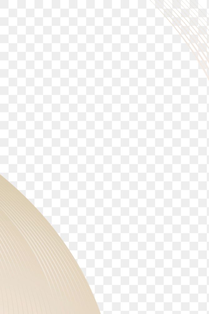 Beige curve abstract png background