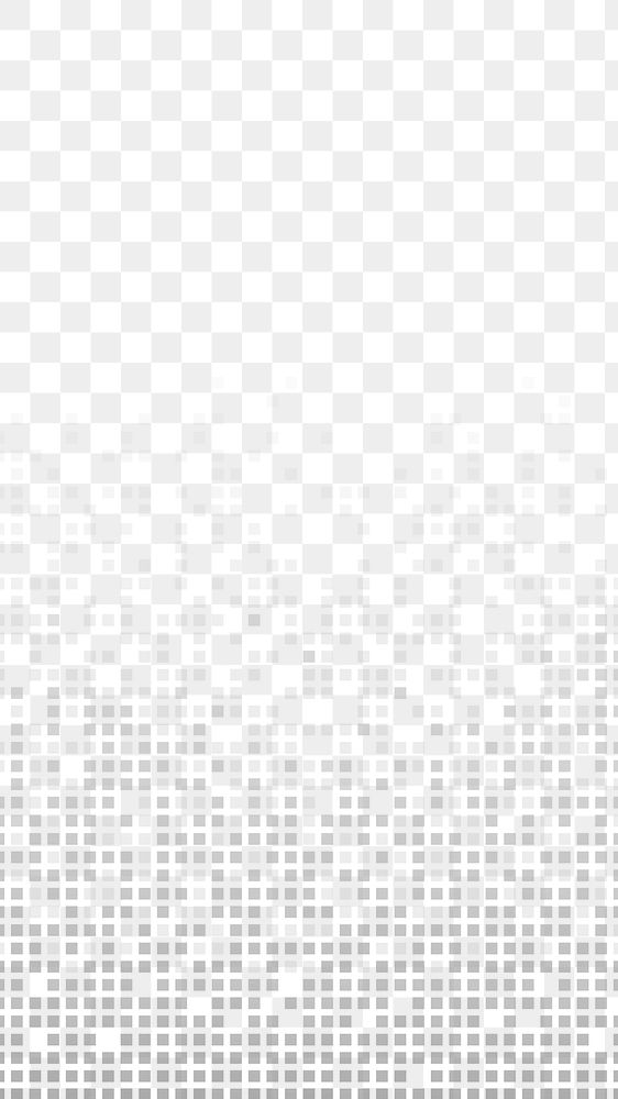 Gray abstract pixel art png mobile wallpaper
