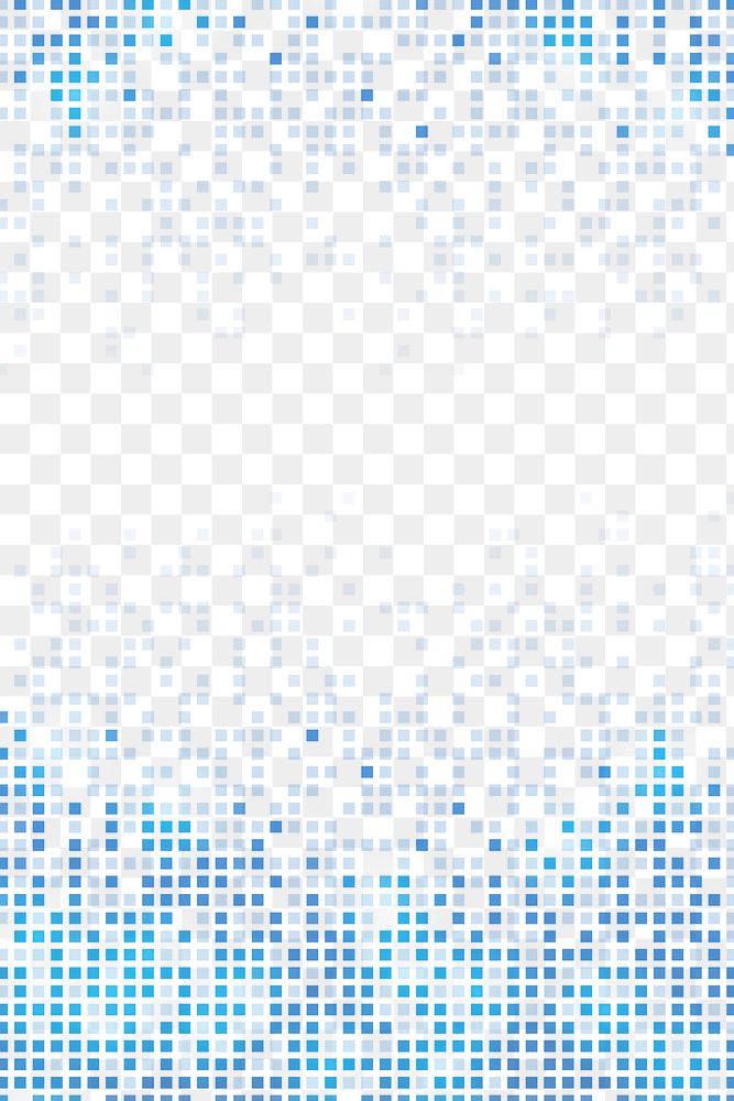 Blue border png abstract pixel rain background