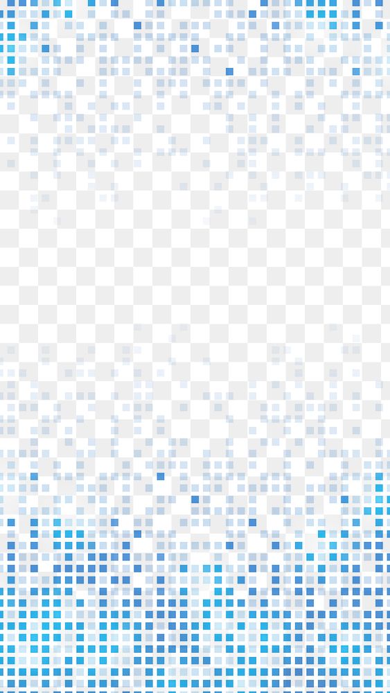 Blue abstract pixel rain png mobile wallpaper
