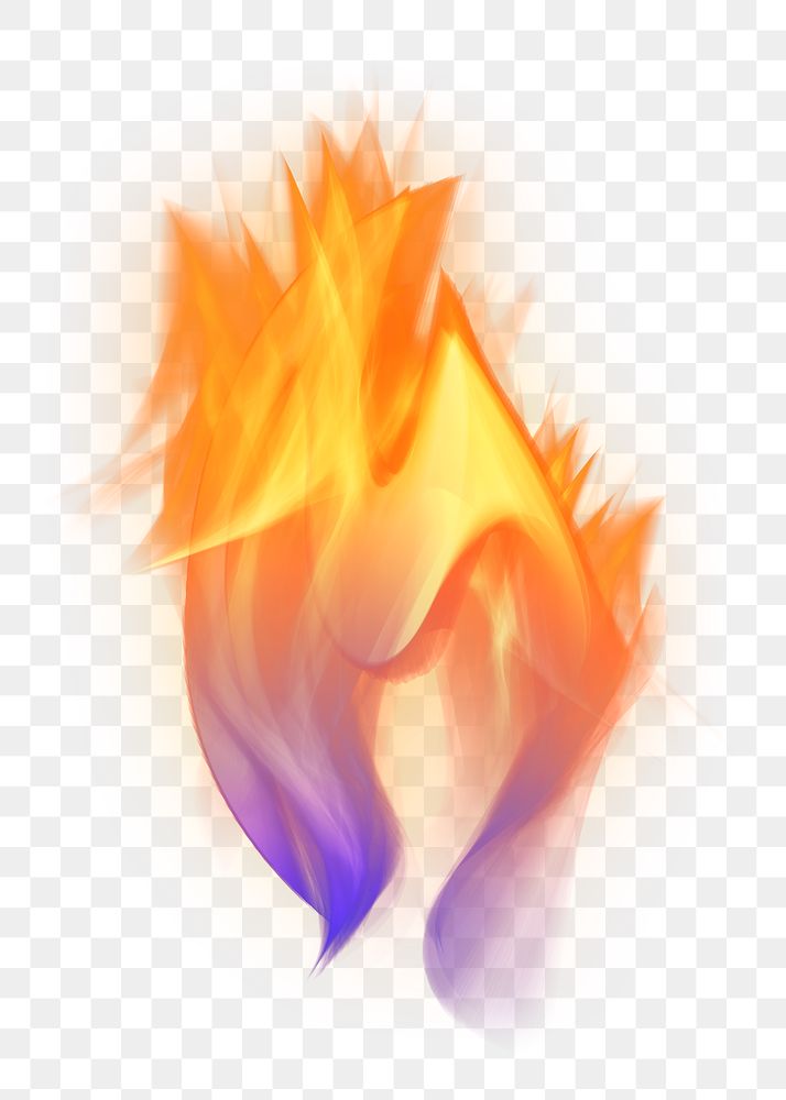 Png retro gradient fire flame transparent graphic