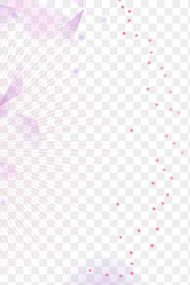 Transparent png technology abstract with particle lines